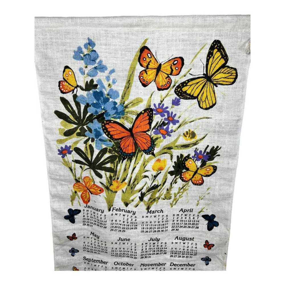 Fabric 1984 Calendar Floral